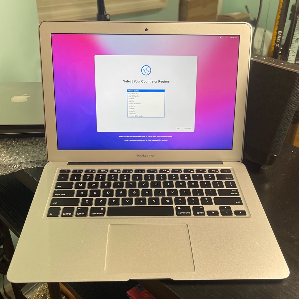 New! Apple MacBook Air Silver with Black Keyboard and Pink Gradient Screen